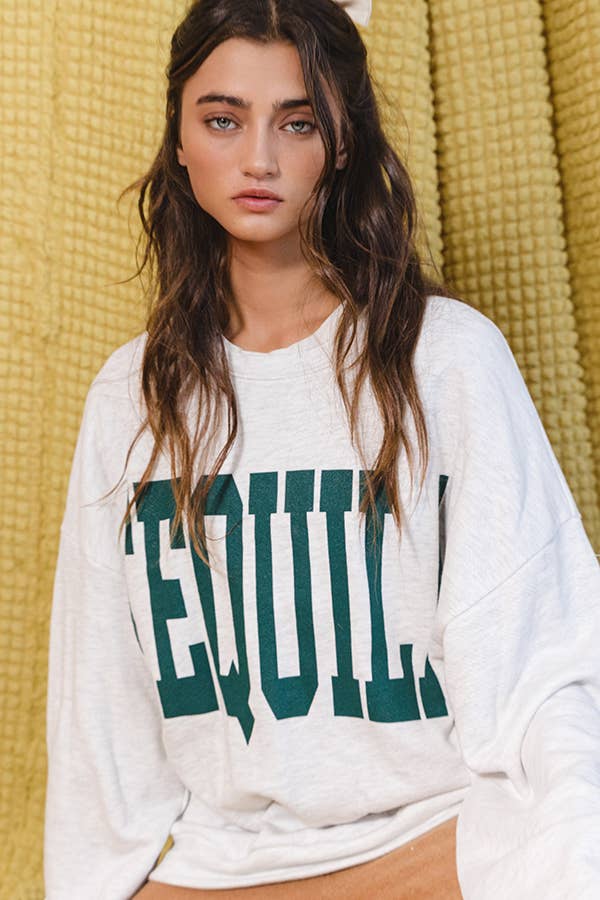 TEQUILA Graphic Sweatshirt Top