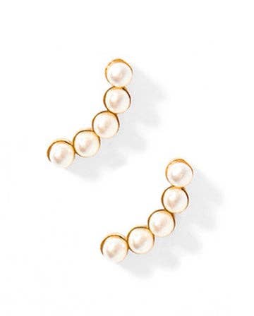 Screwback Stud Pearl Earrings