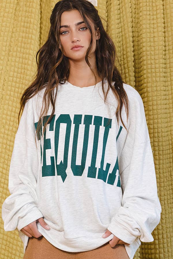 TEQUILA Graphic Sweatshirt Top
