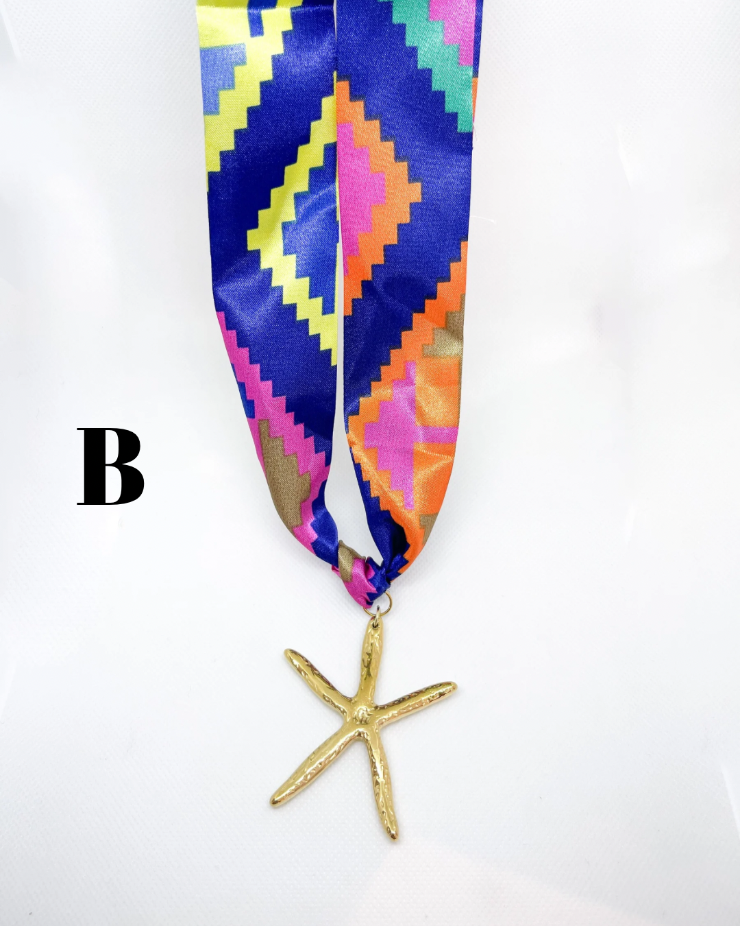 Chunky Starfish Scarf Bandana Necklace