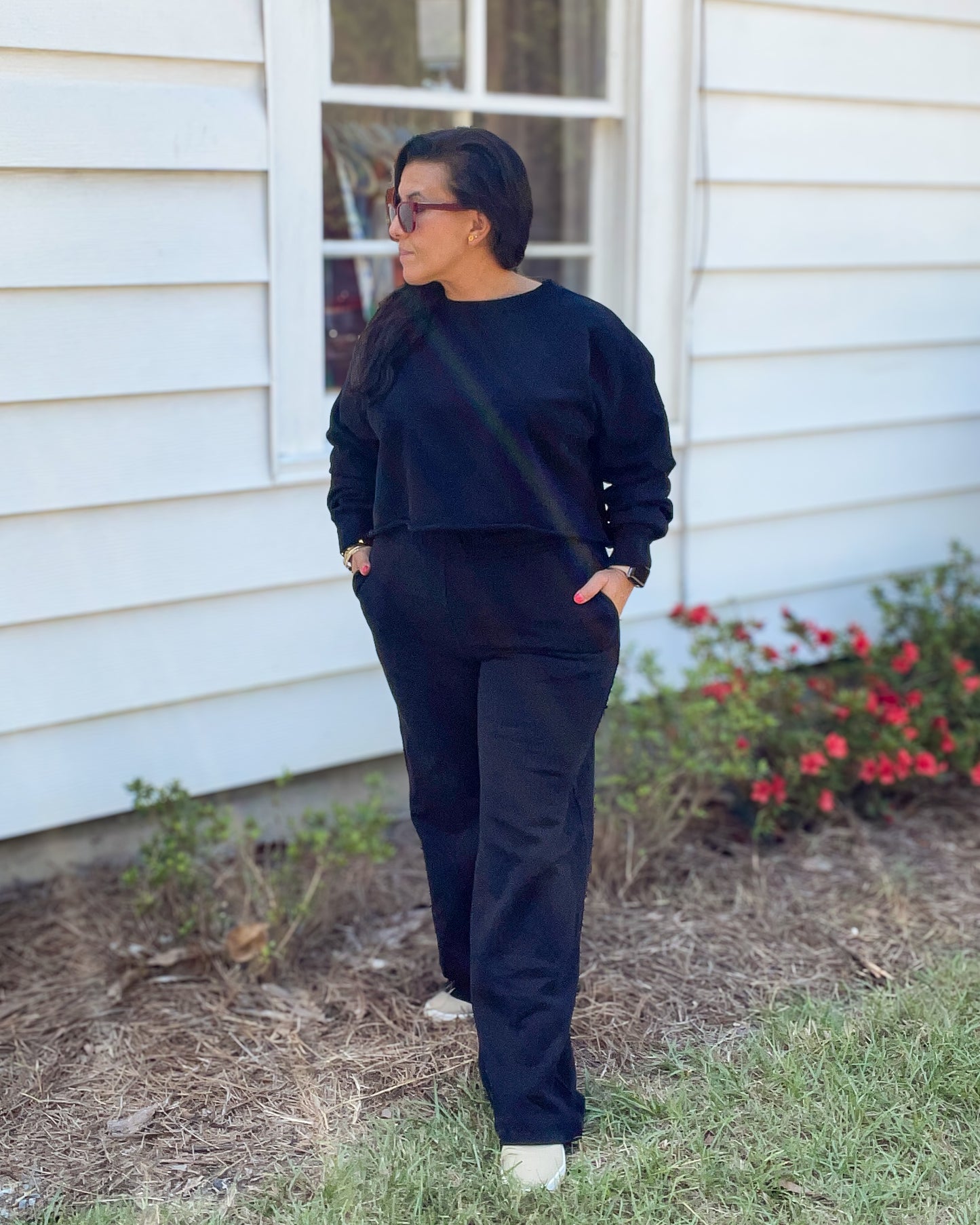 Cotton Loop Terry Soft Cropped Sweatshirt