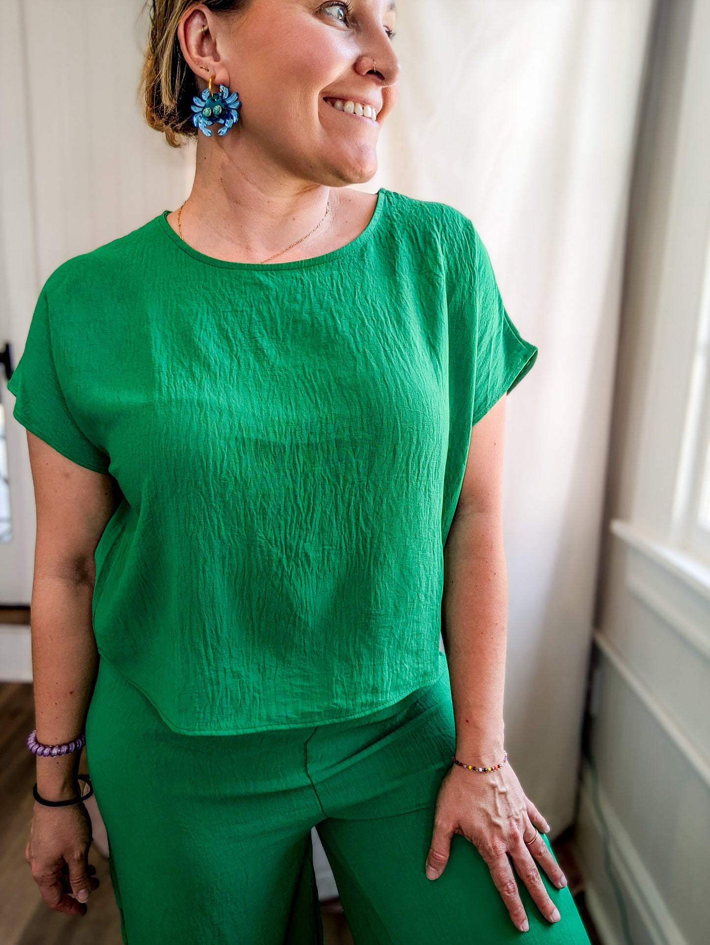 *Final Sale* Spritz Boxy Short Sleeve Top