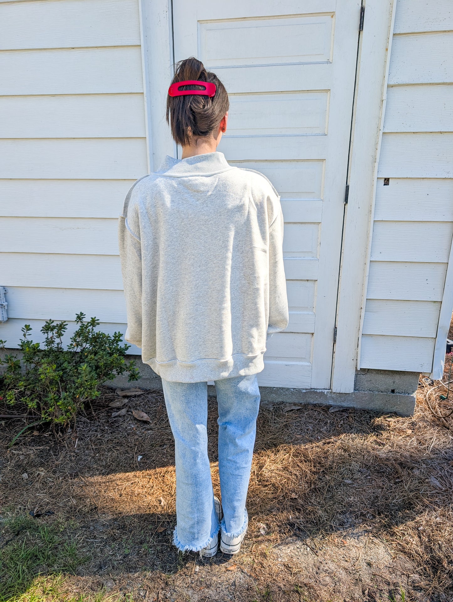 PRE ORDER ETA END OF NOV Georgia & Ga Print Reversible Mockneck Sweatshirt