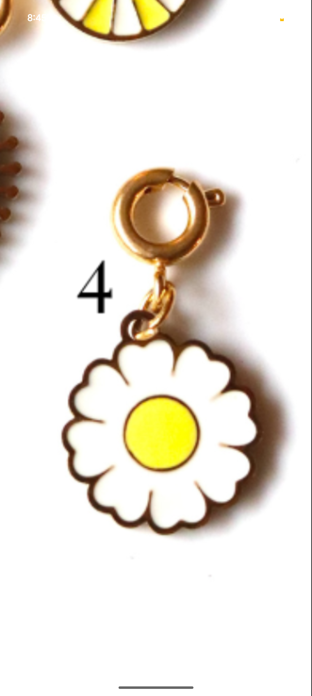 Stainless Steel Yellow Collection Clippable Charms