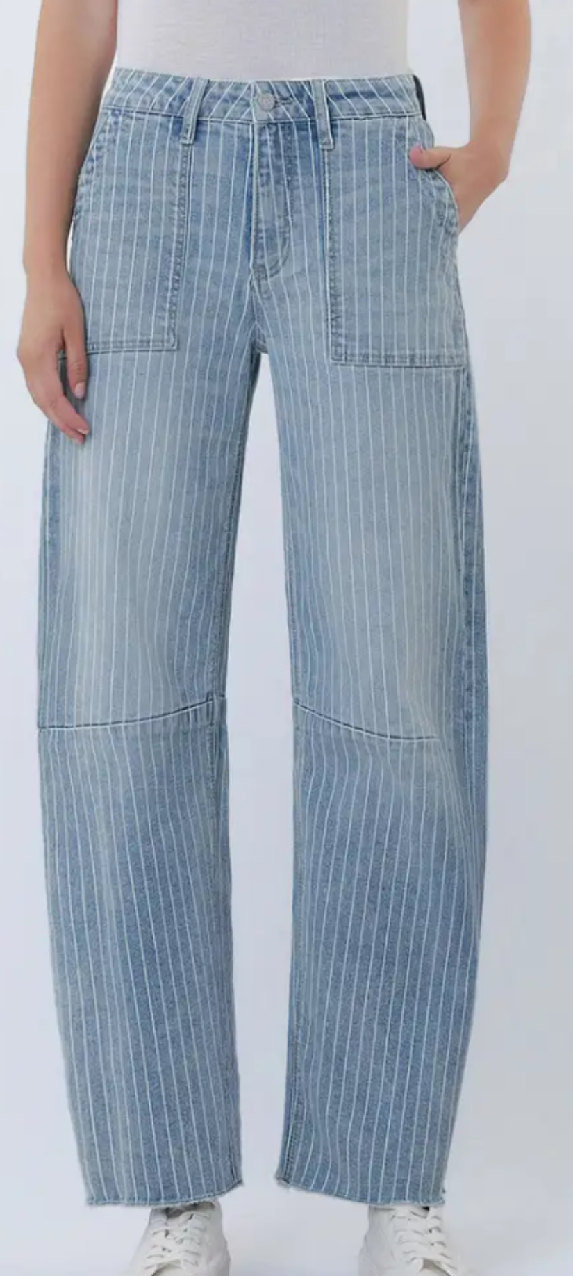 Striped Barrel Jeans