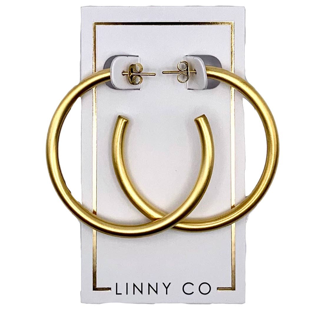 Large Chunky Gold Hoop Earrings