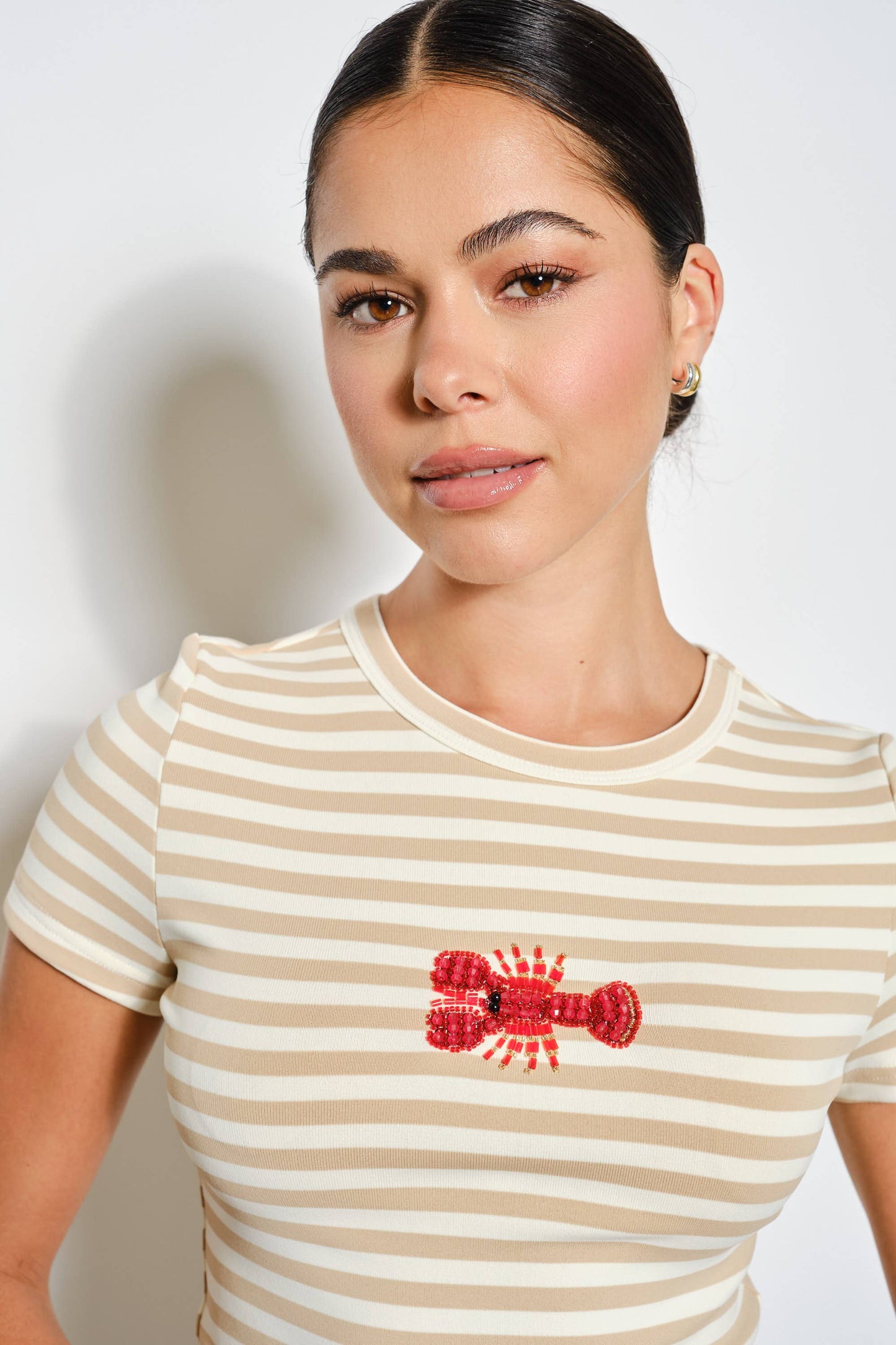 ZANDRA LOBSTER BEADED TEE
