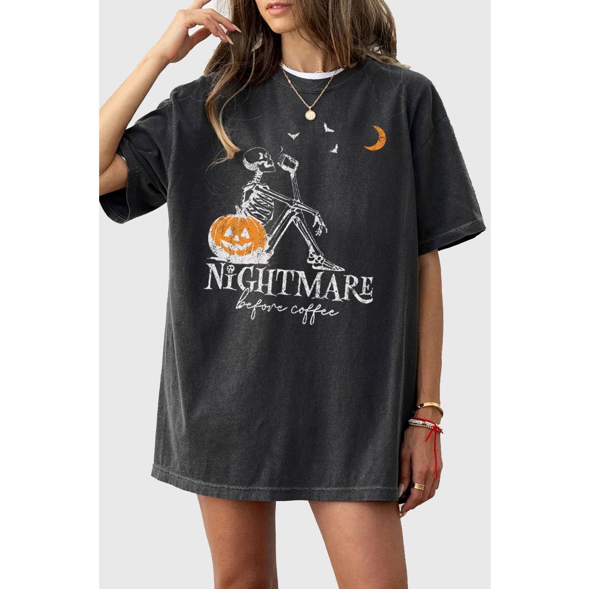 Nightmare Oversized Mineral Graphic Tee