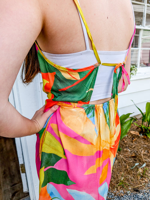 Tavianna Backless Multi-Color Mini Dress