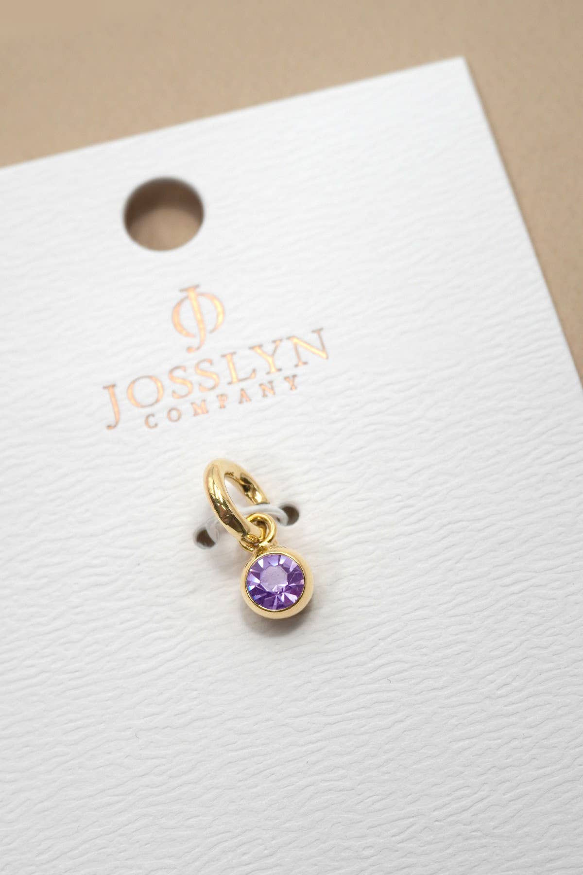 Charms 18K Brass Cubic Zirconia Birthstone Charm