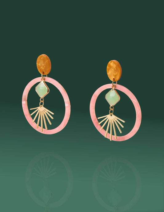 Boho Glam Light Gold Hoop Earrings