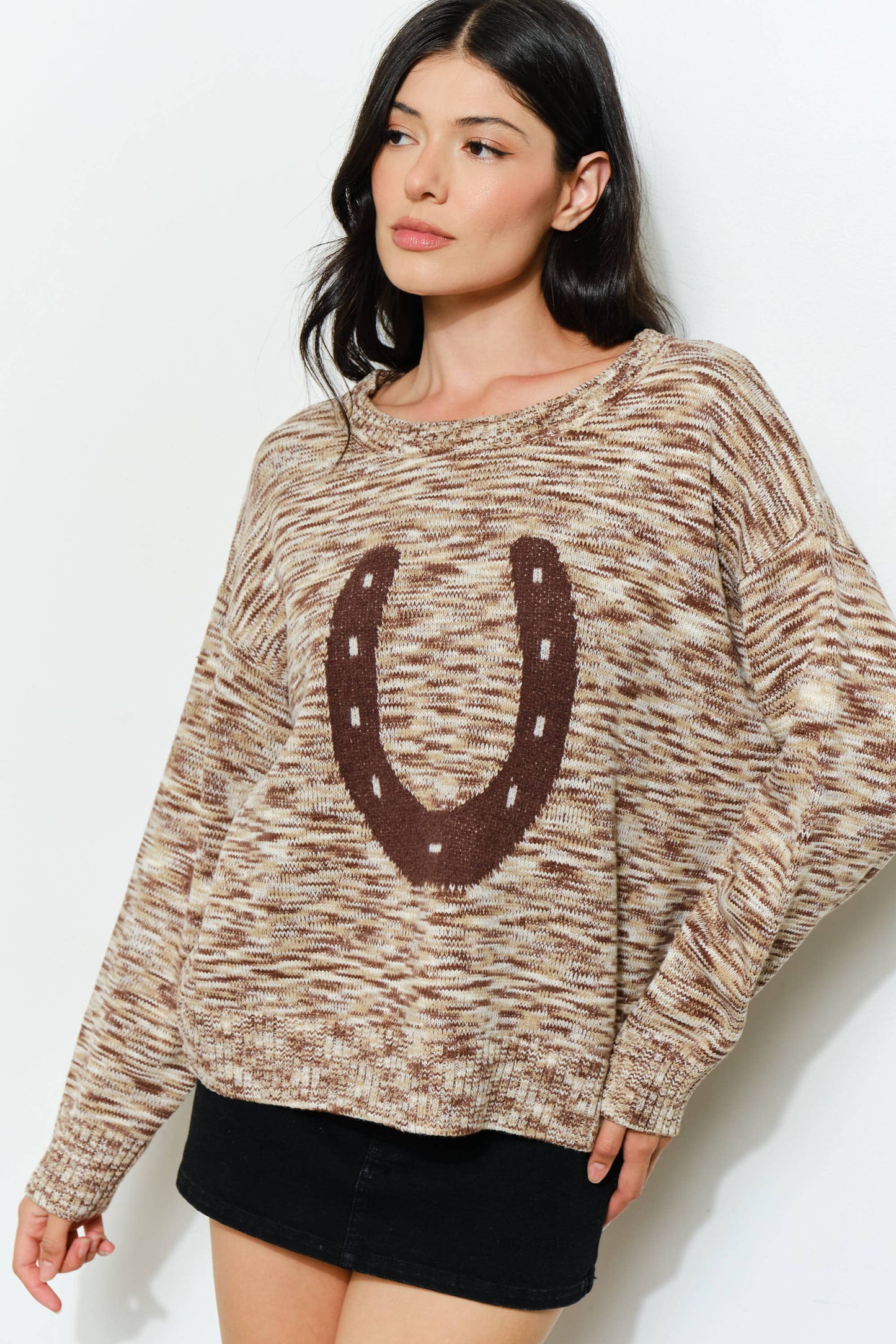 Oakleigh Horseshoe Sweater - Cozy, Knitwear