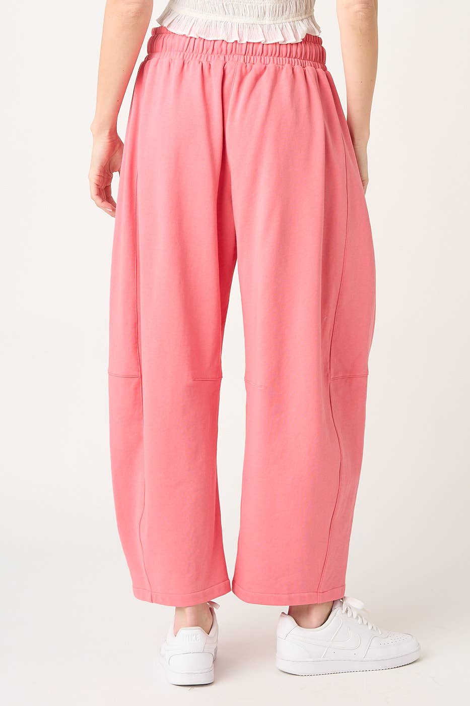 Cotton French Terry Barrel Pants
