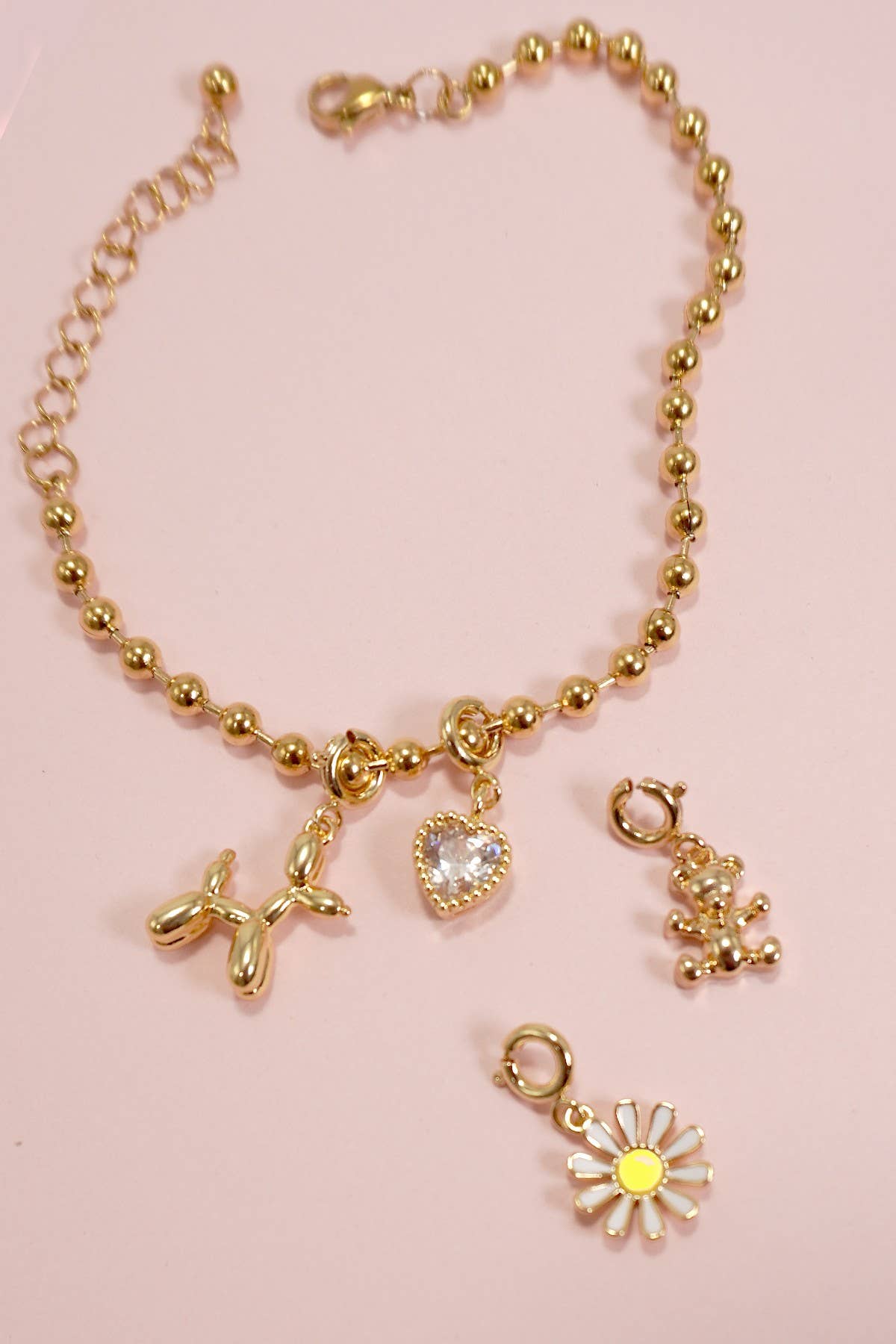 Charm 18K Real Gold Dipped with Spring Ring Clasp
