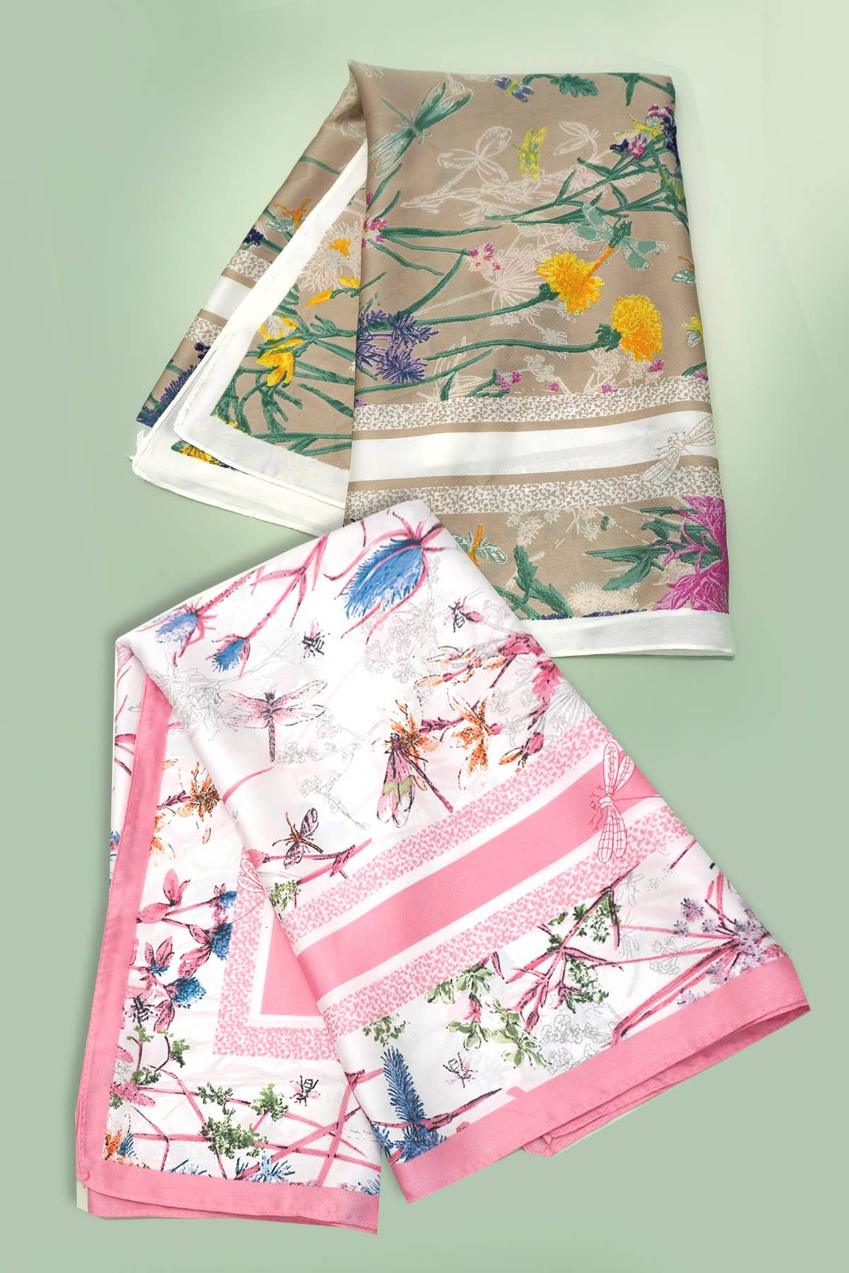 Large Print Silky Feel Bandana Scarf