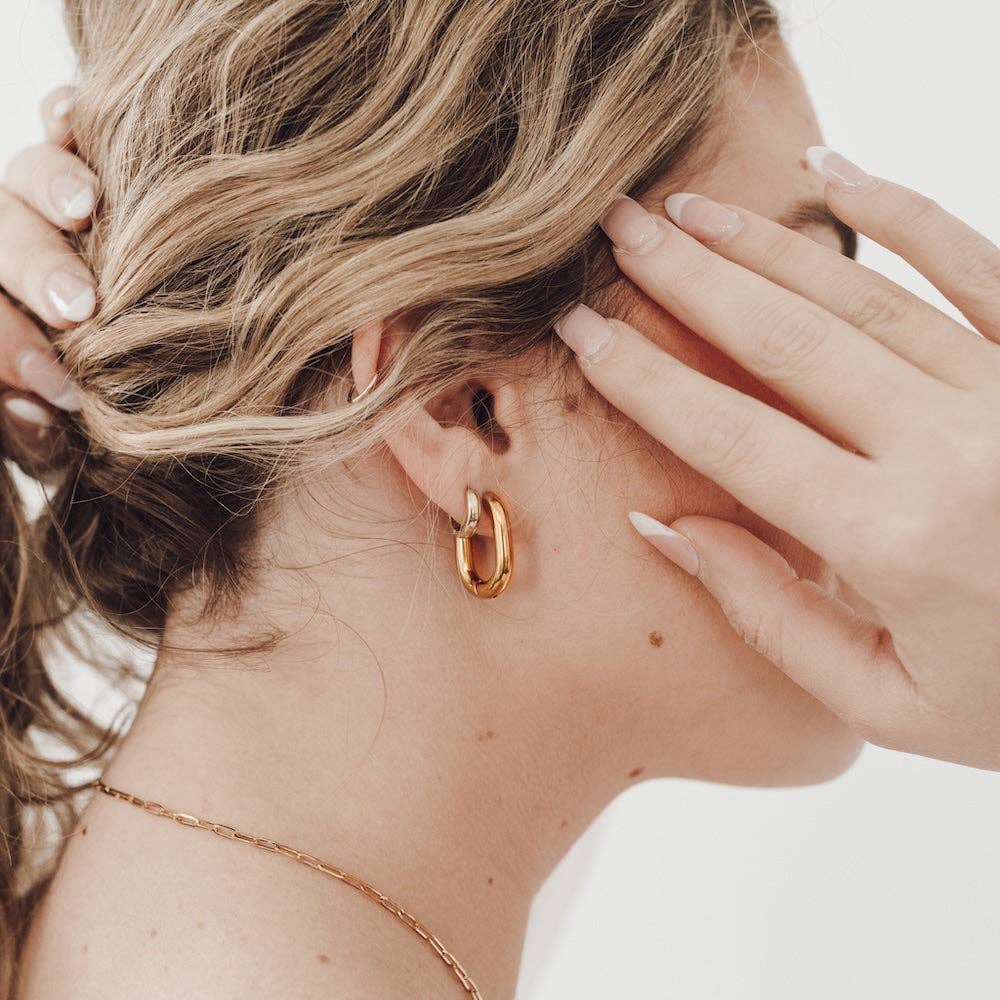 Flirty Fantasy Oval Hoop Earrings - WATERPROOF Wholesale