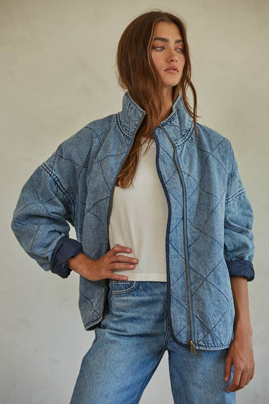 Woven Denim Cotton Medium Washed Jacket