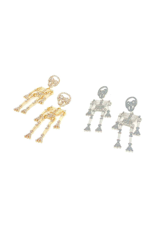 Mr. Bones Dangly Earrings