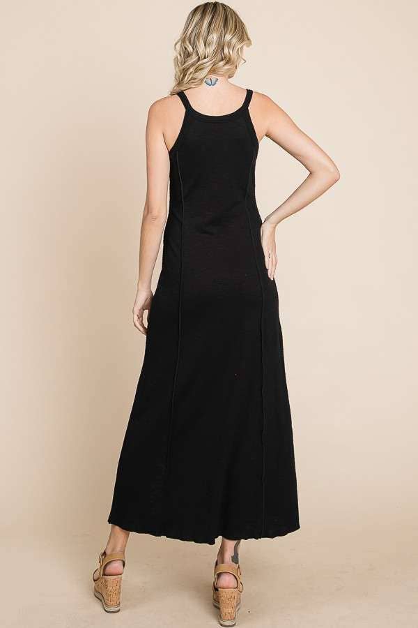 Tiny Notch Neck Merrow Maxi Dress