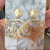 Gold Tiger/Wildcat earrings