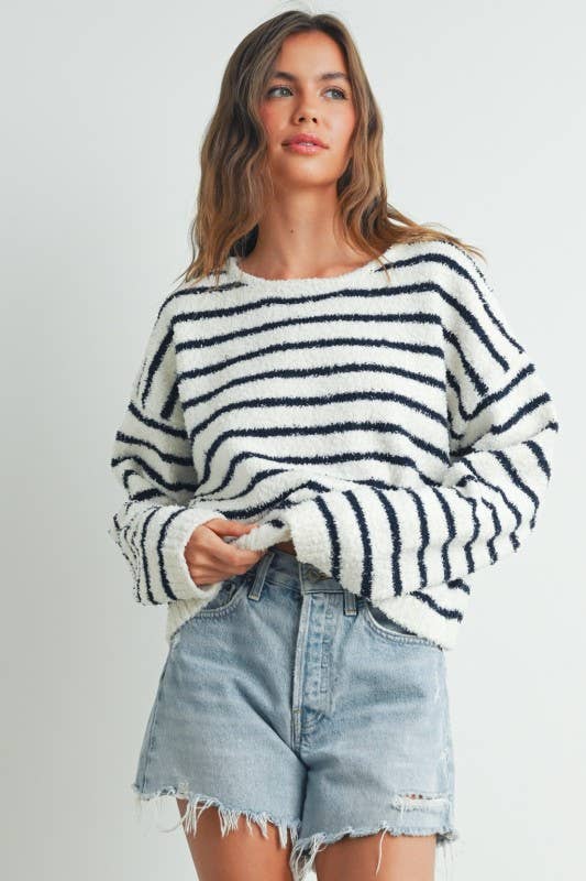 Basic Striped Knit Sweater