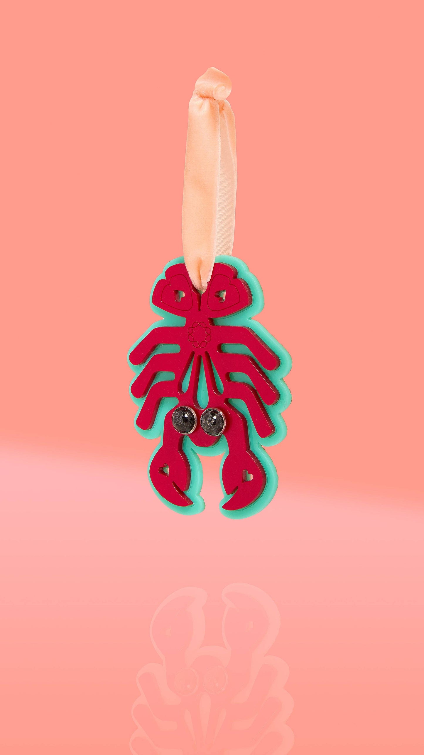 Ornament Lobster  Pink + Blue