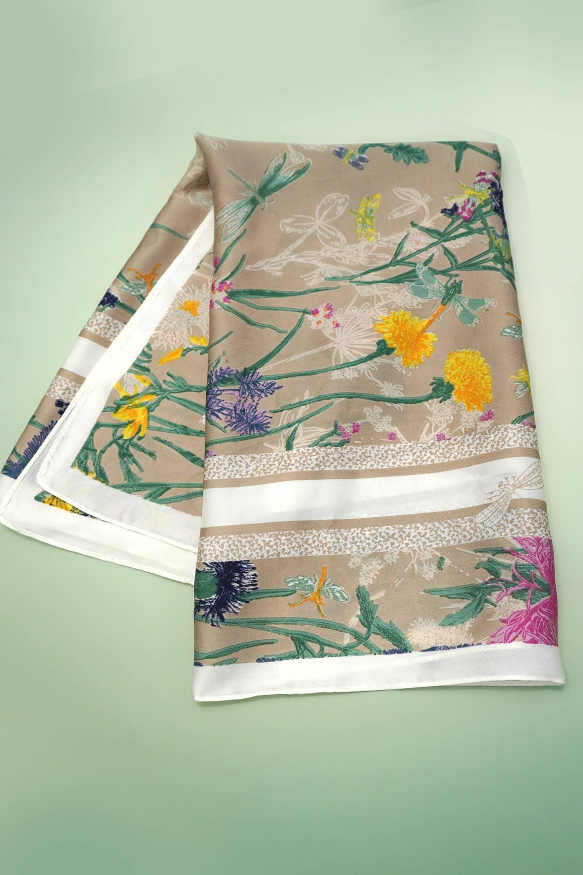 Large Print Silky Feel Bandana Scarf