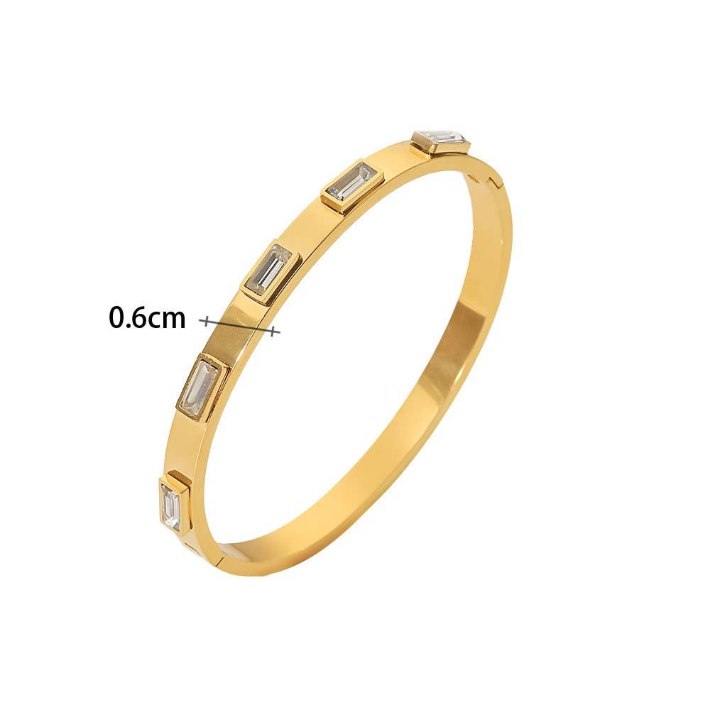 18K Waterproof Stainless Steel Bangles