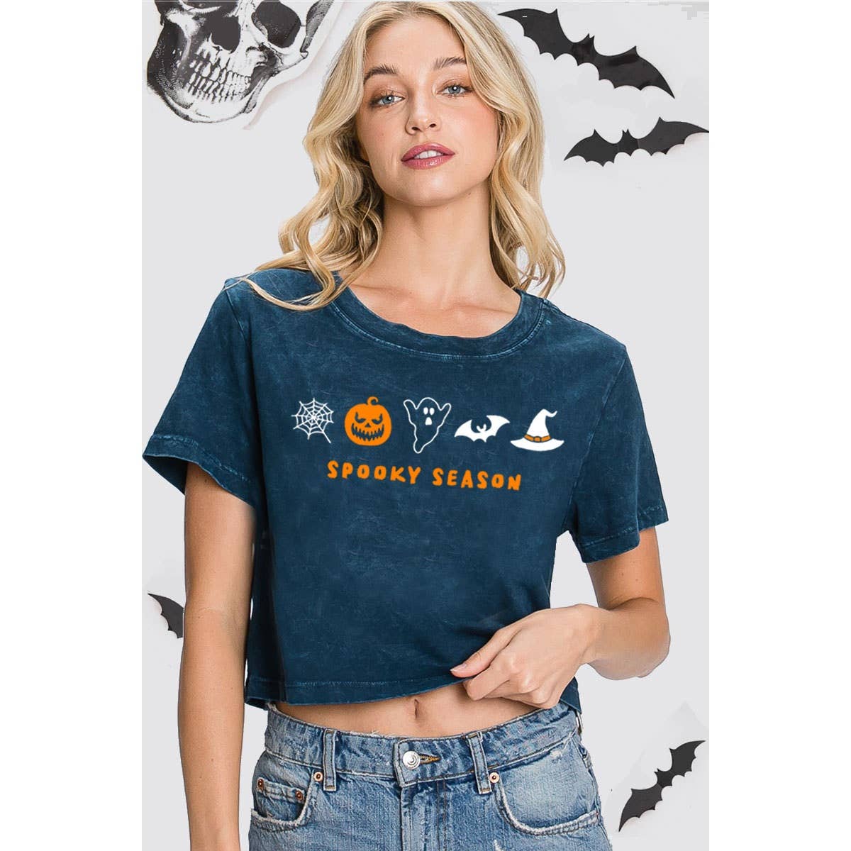 Spooky Season Mineral Crop Top