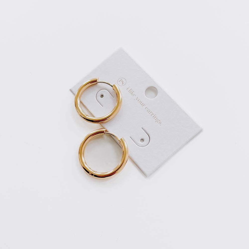 Sweetheart Hoop Earrings - Waterproof