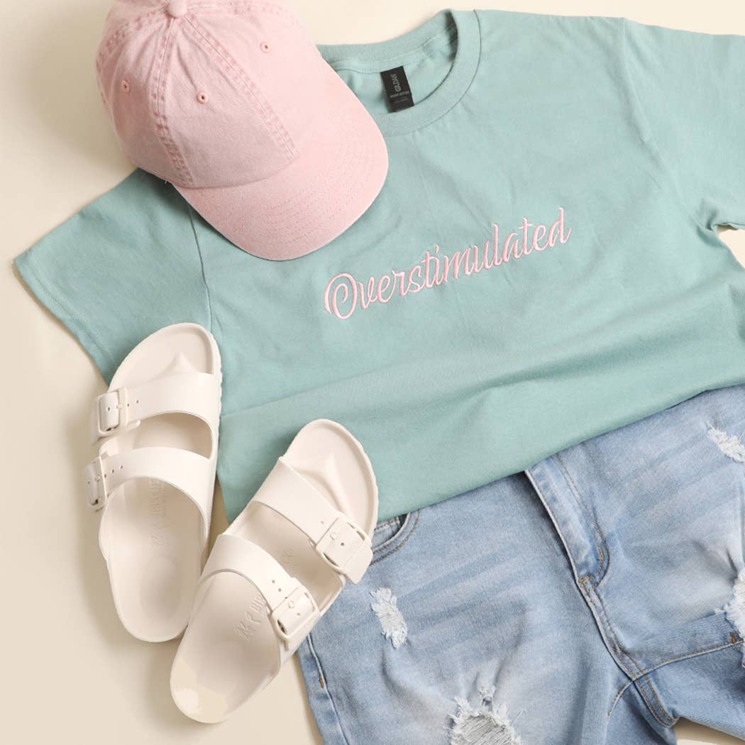 Overstimulated Embroidered Heavy Cotton T-Shirt