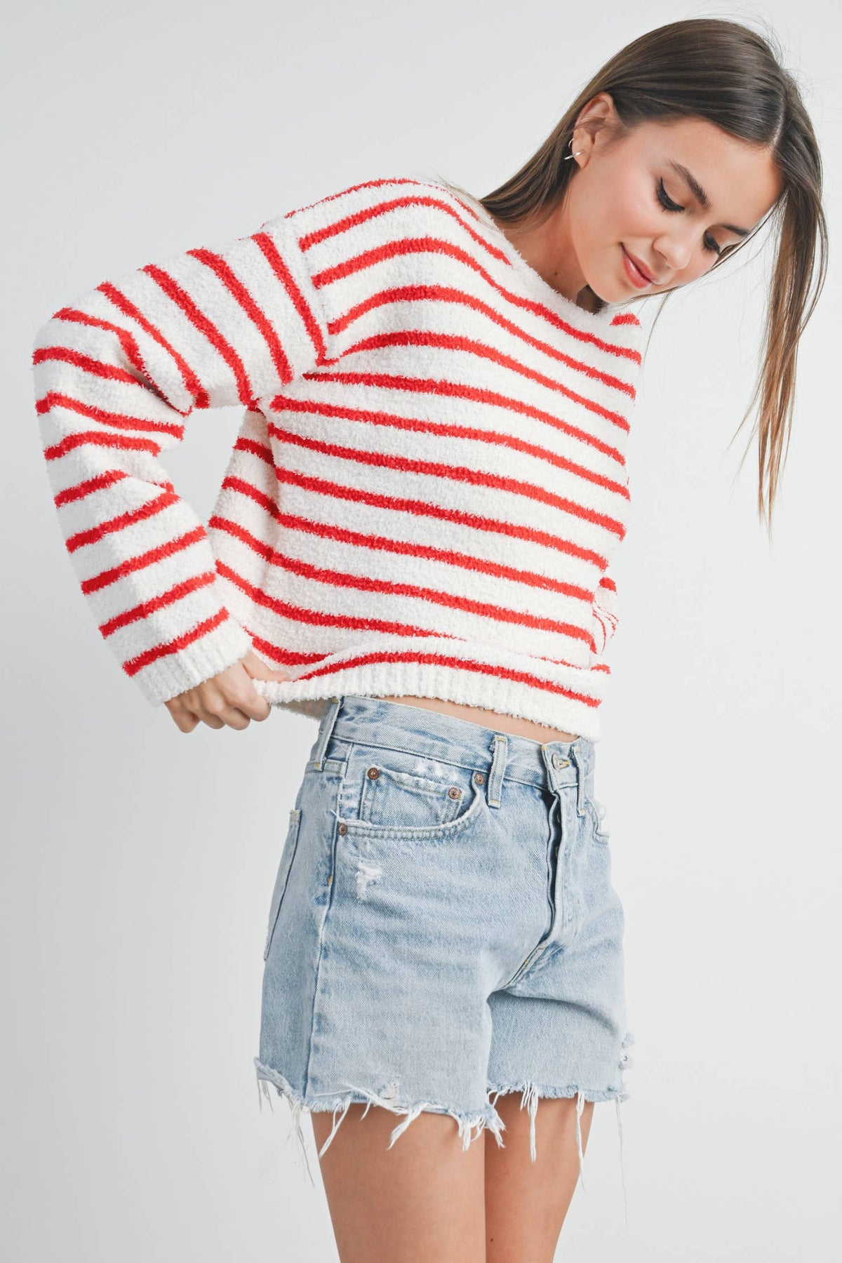 Basic Striped Knit Sweater