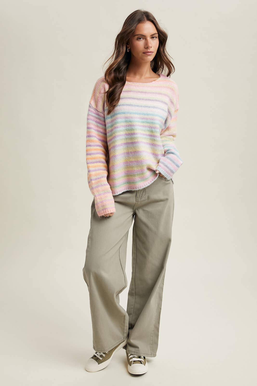 Rainbow Knit Sweater