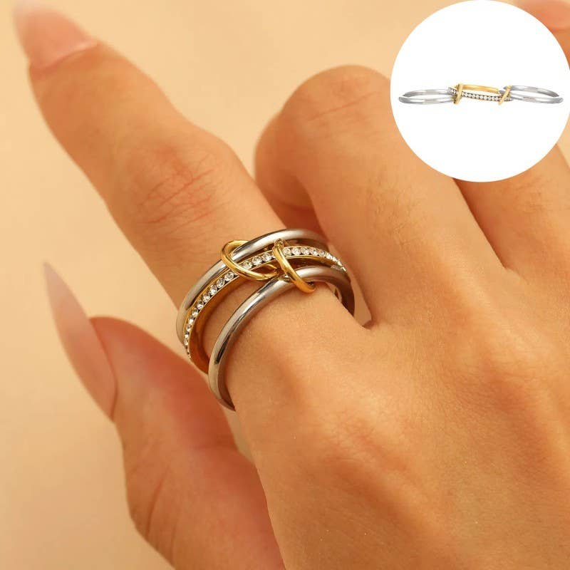 Stainless Steel Stackable Linked Rings ￼