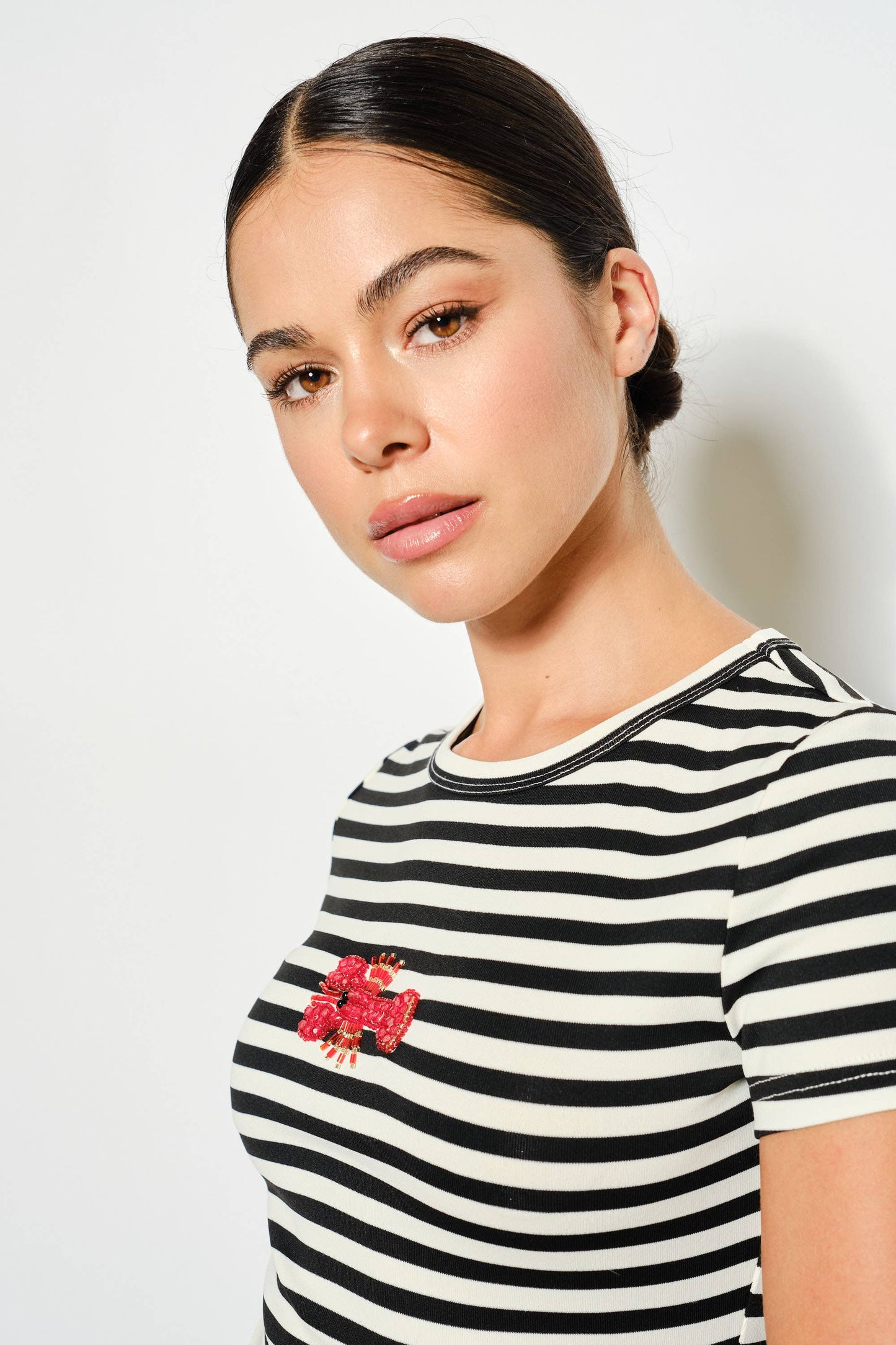 ZANDRA LOBSTER BEADED TEE