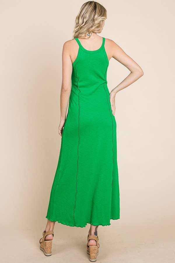 Tiny Notch Neck Merrow Maxi Dress