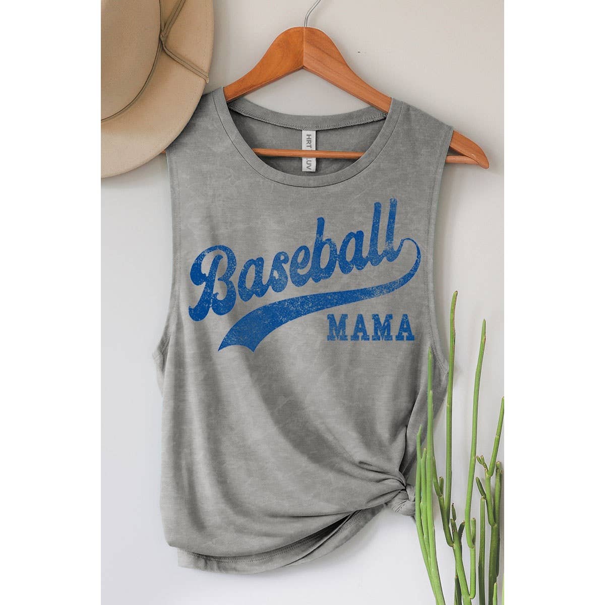 “Baseball Mama” Mineral Graphic Tank Top