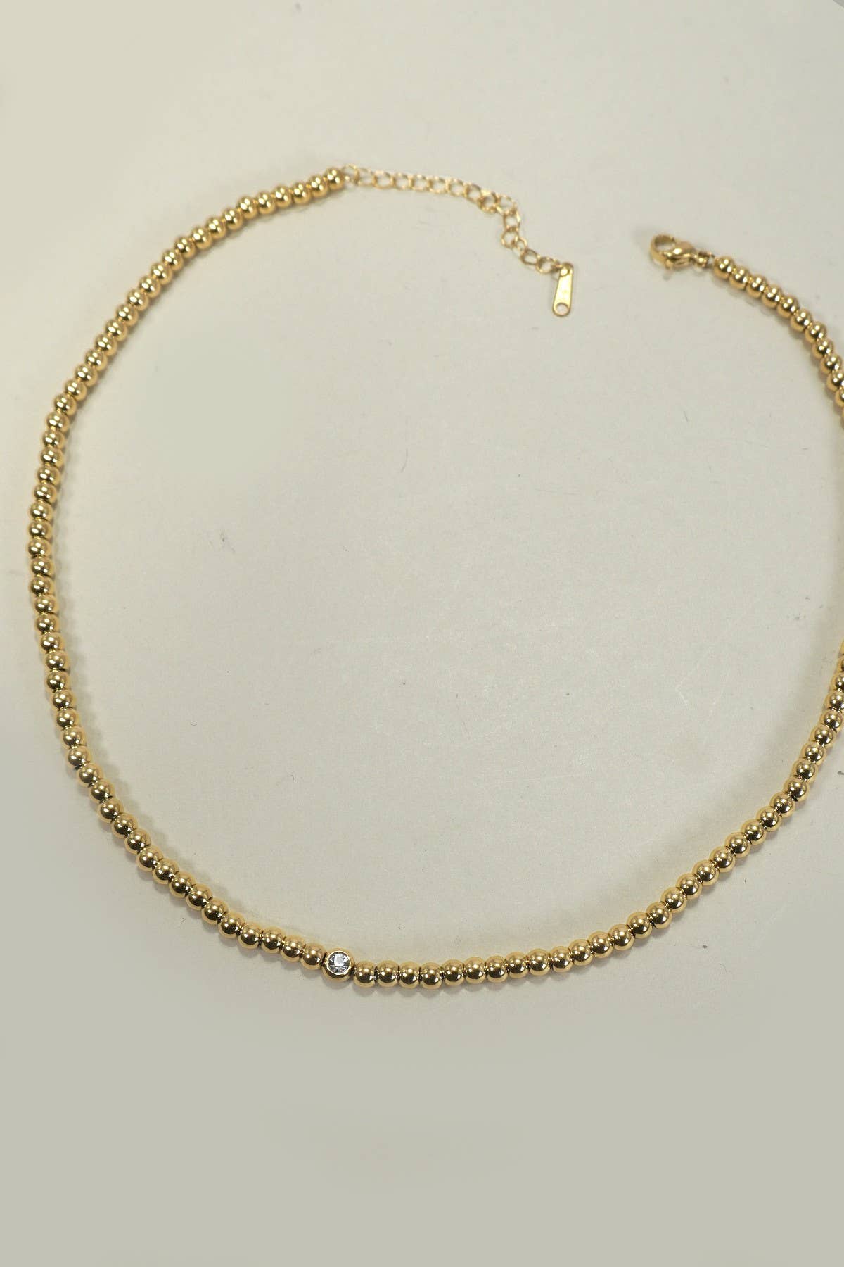 18K Stainless Steel Beaded Necklace