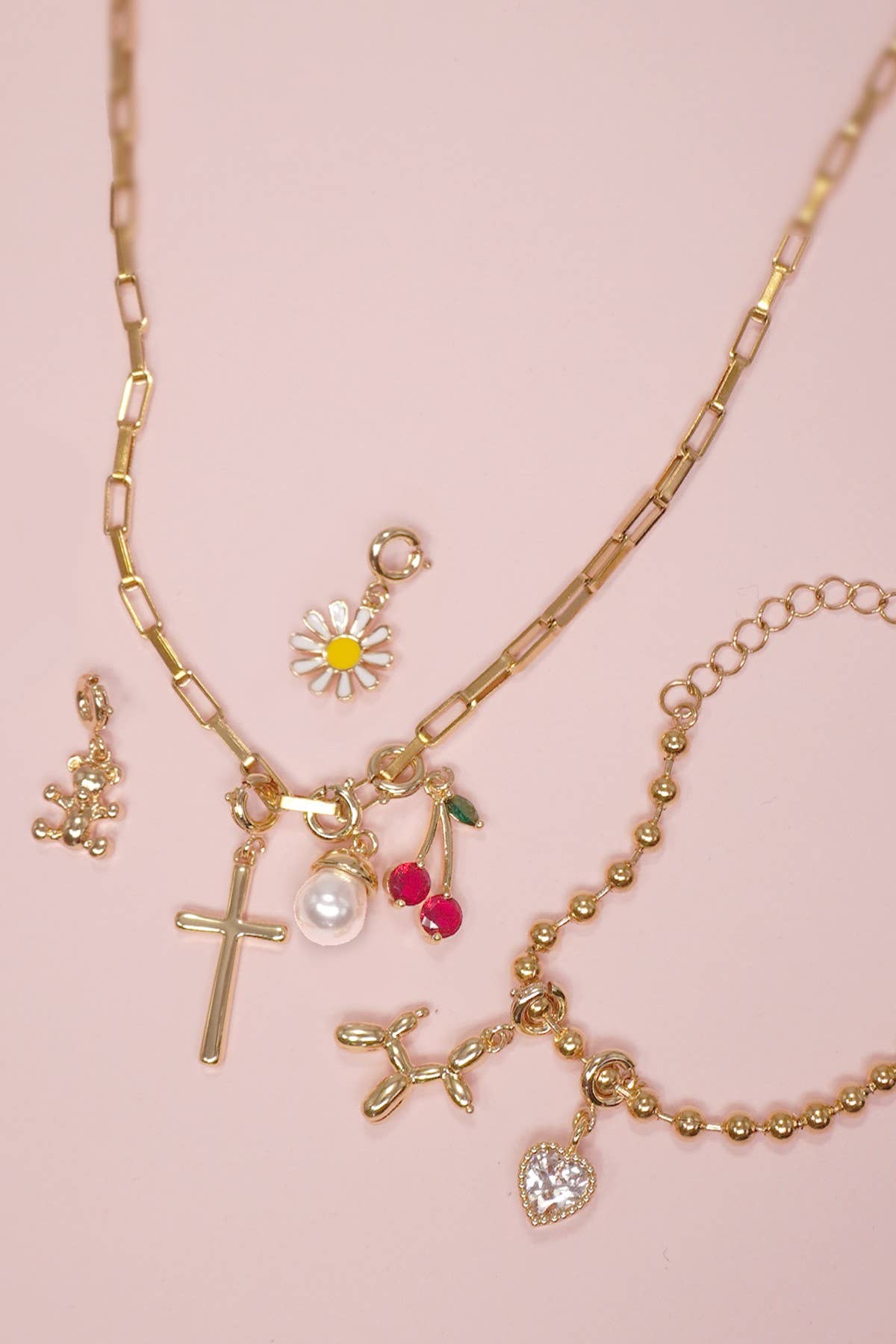 Charm 18K Real Gold Dipped with Spring Ring Clasp