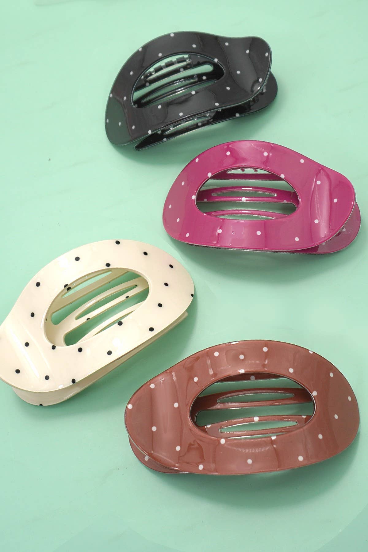 Jumbo Lay Flat Oval Hair Claw Clips Secure Styling | 40H1050