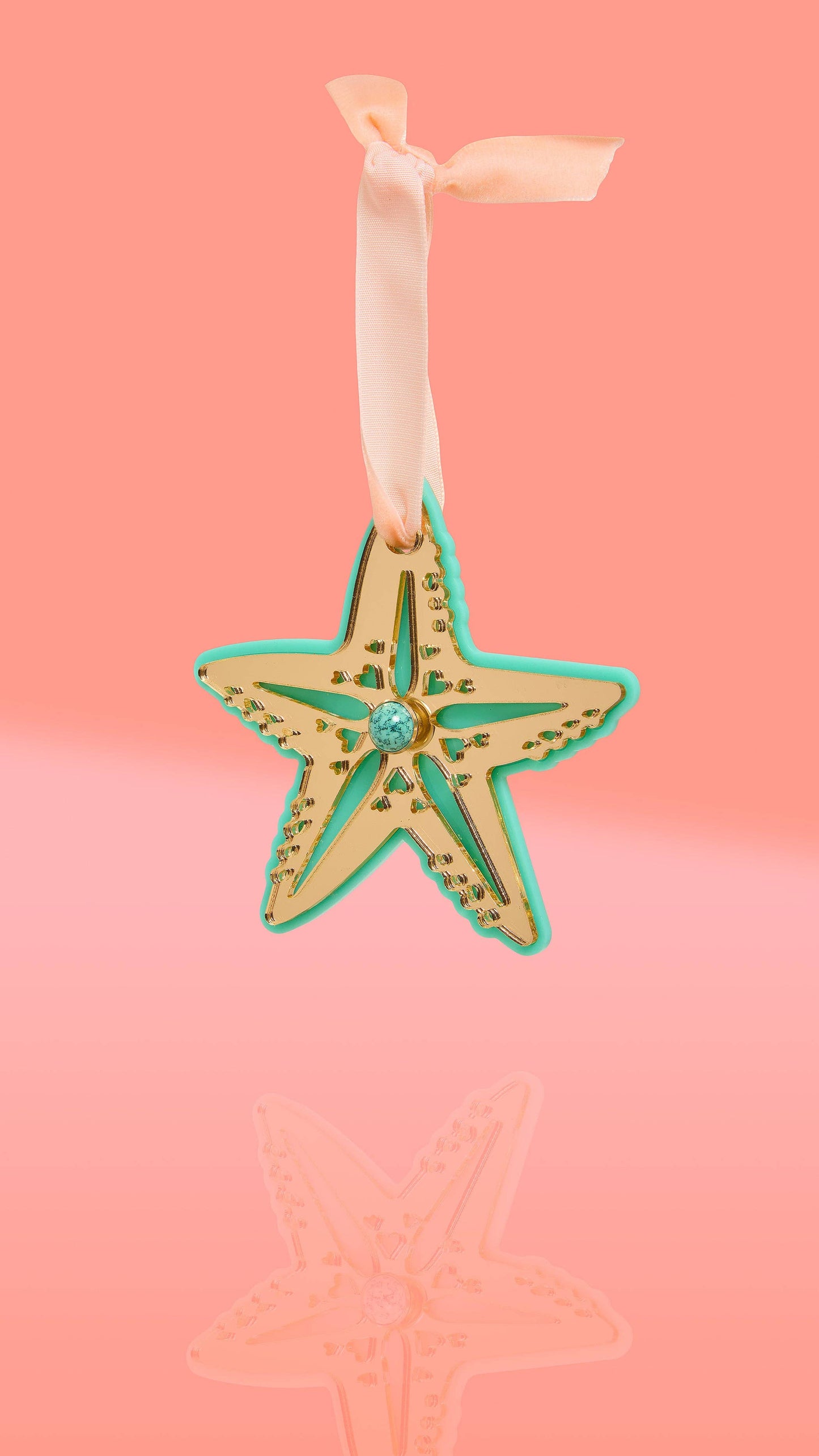 Ornament Starfish Gold + Blue