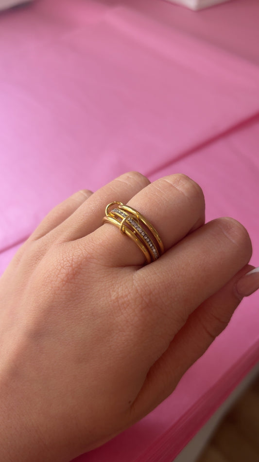 OMG Stacked Gold Ring *WATER RESISTANT*