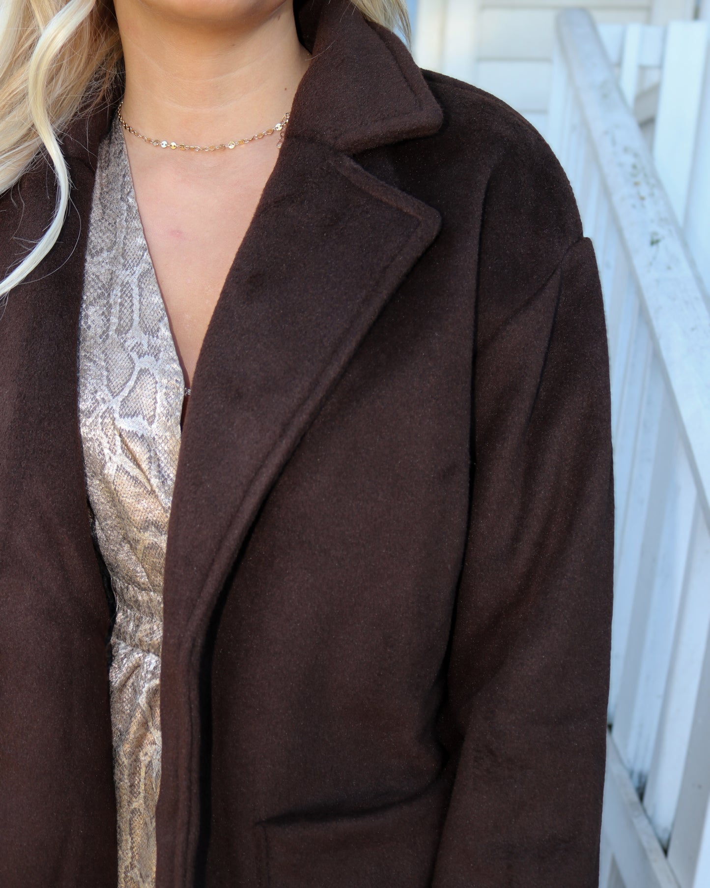 Livia Open Front Long Coat