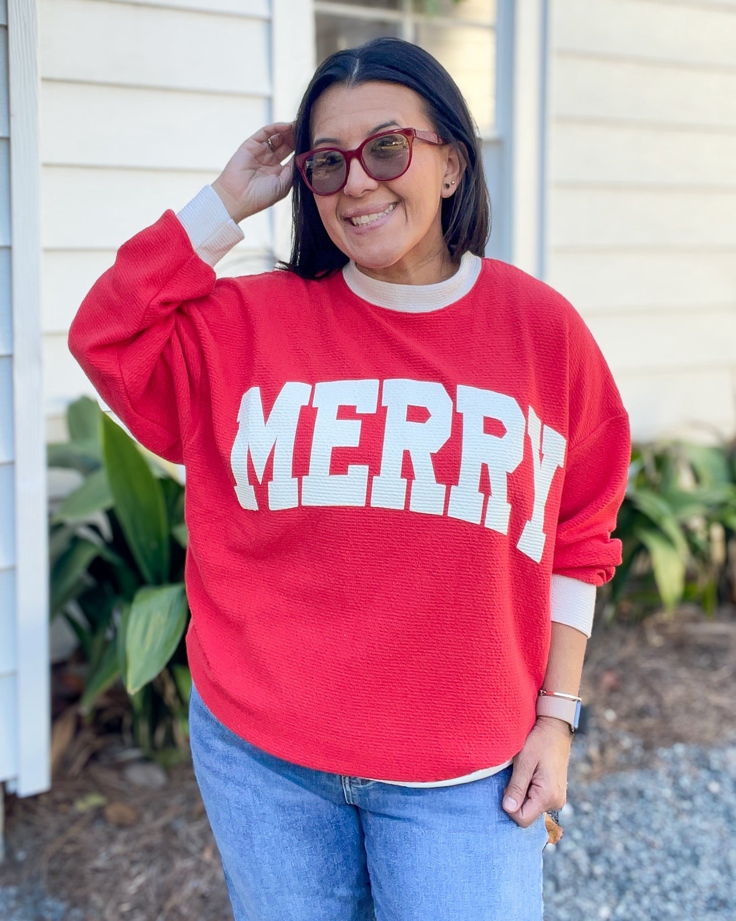 Merry Ringer Cloudy Knit Sweatshirt