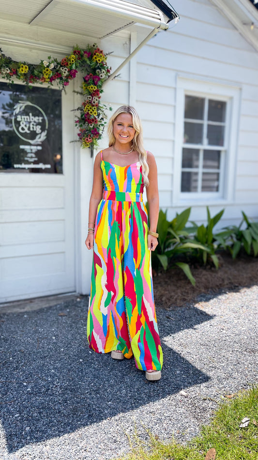 Multicolor Woven Jumpsuit