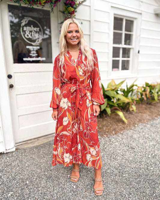 Woven Printed Midi Dress