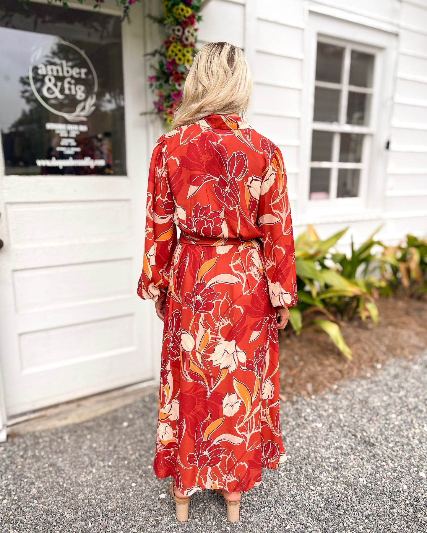 Woven Printed Midi Dress
