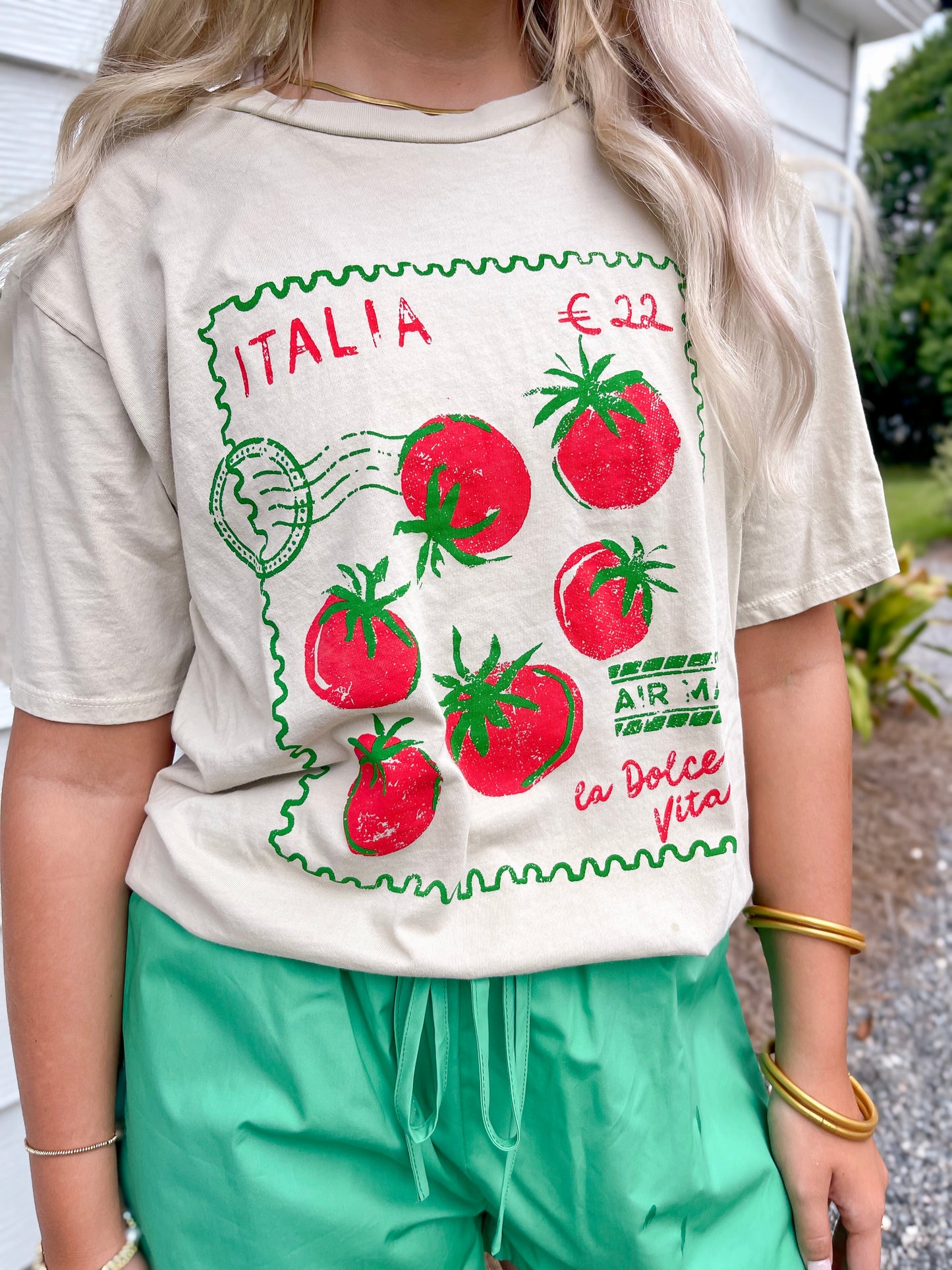 Italia Air Mail Washed Graphic Tee