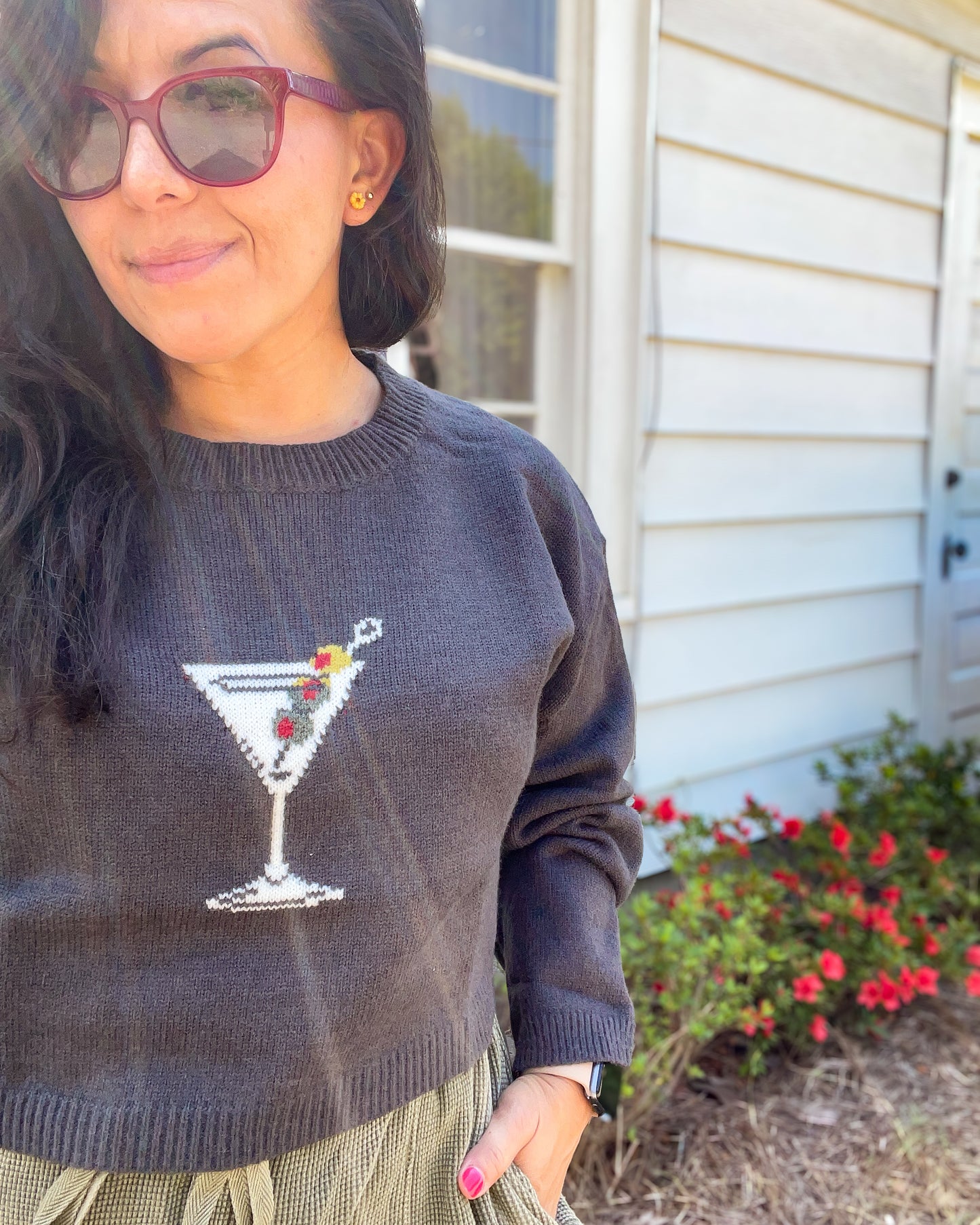 Mandy Martini Sweater - Cozy, Trendy, Playful