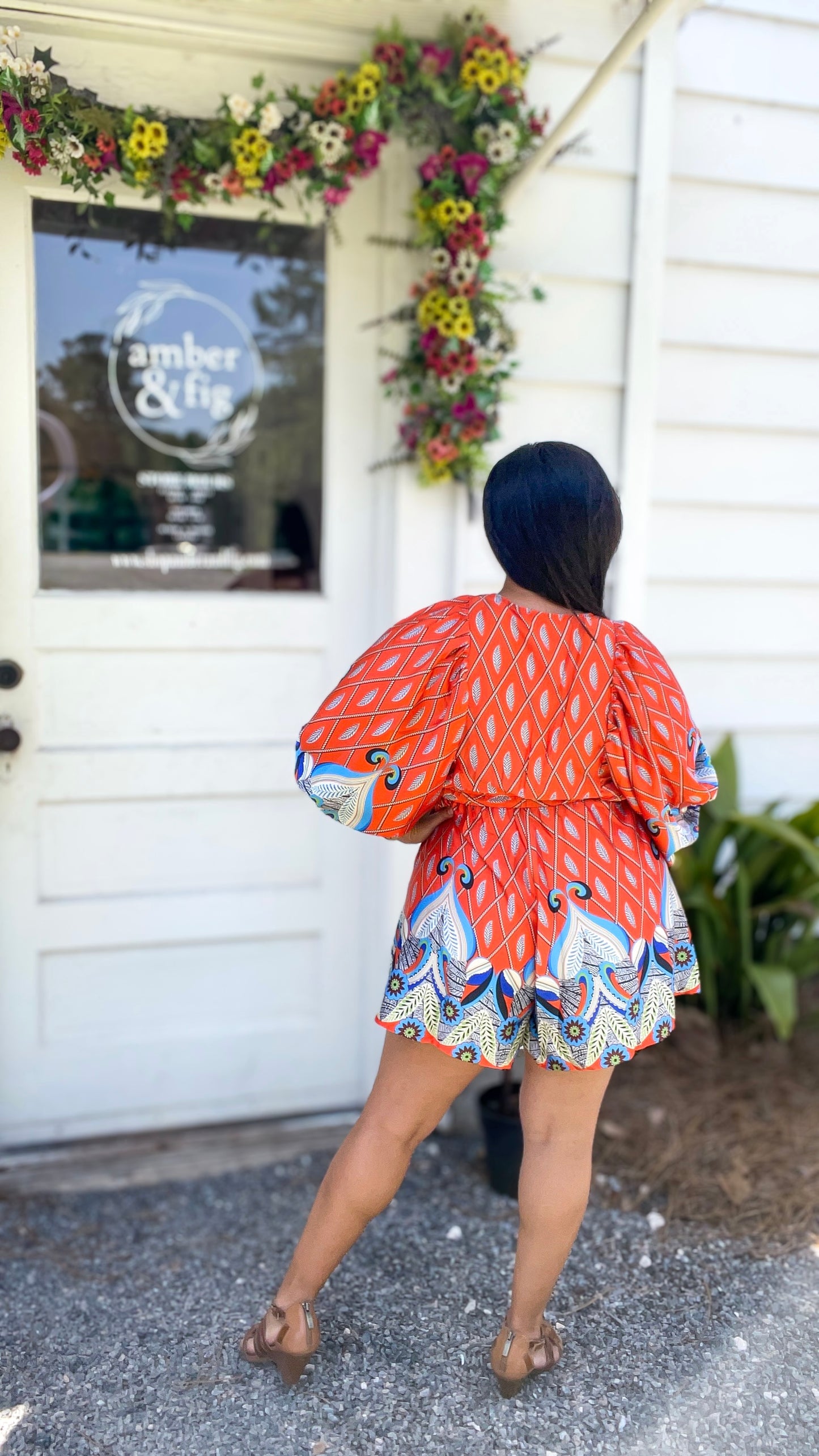 Saffron Paralia V-Neck Romper